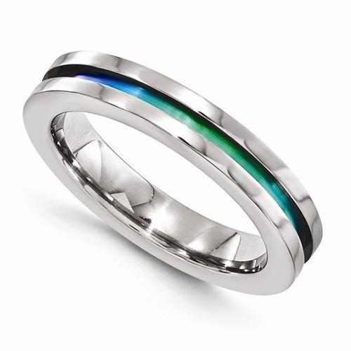 Edward Mirell Titanium Anodized Ring - 4mm - AydinsJewelry