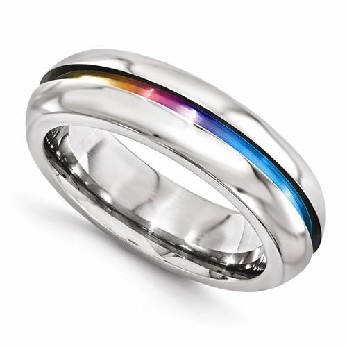 Edward Mirell Titanium Anodized Ring - 6mm - AydinsJewelry