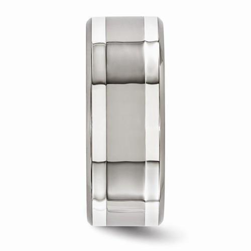 Edward Mirell Titanium With Sterling Silver Inlay - 9mm - AydinsJewelry