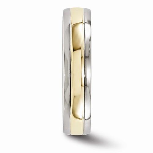 Edward Mirell Titanium With 14k Gold Inlay - 5mm - AydinsJewelry