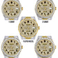 Womens Diamond Gold Rolex Watch 16233 | 36Mm | Black Arabic Full Diamond Dial | Jubilee Band
