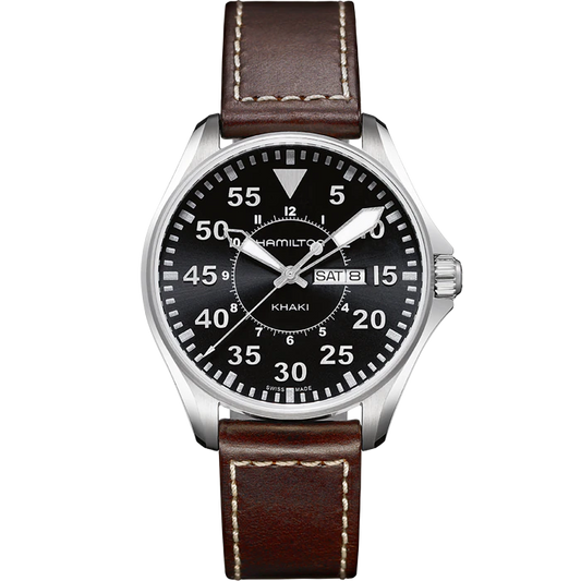 KHAKI AVIATION PILOT DAY DATE QUARTZ - H64611535