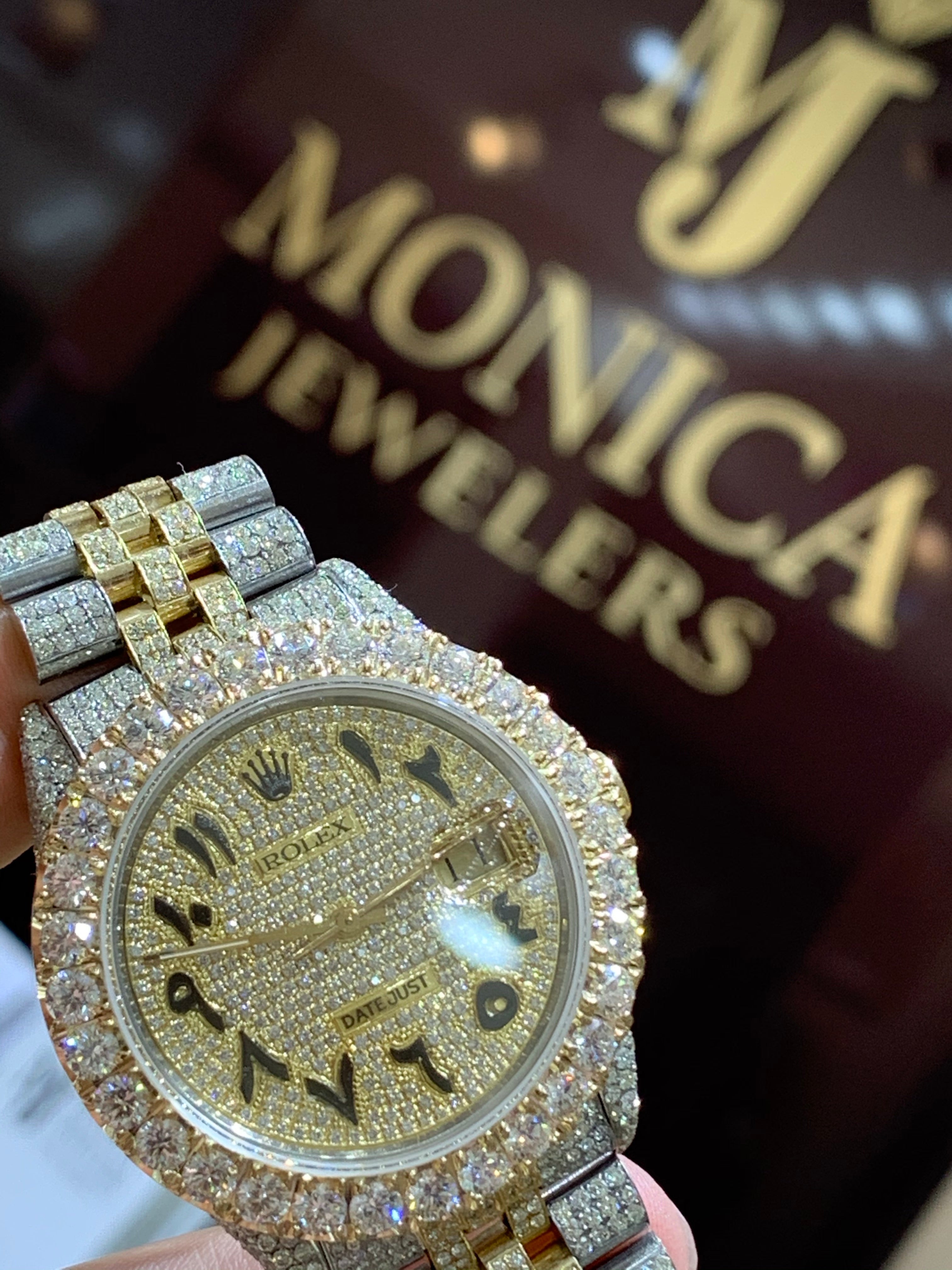 Rolex gold silver outlet diamond