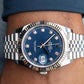 Rolex Datejust 41 Blue factory Diamond Dial Jubilee Bracelet Men's Watch 126334
