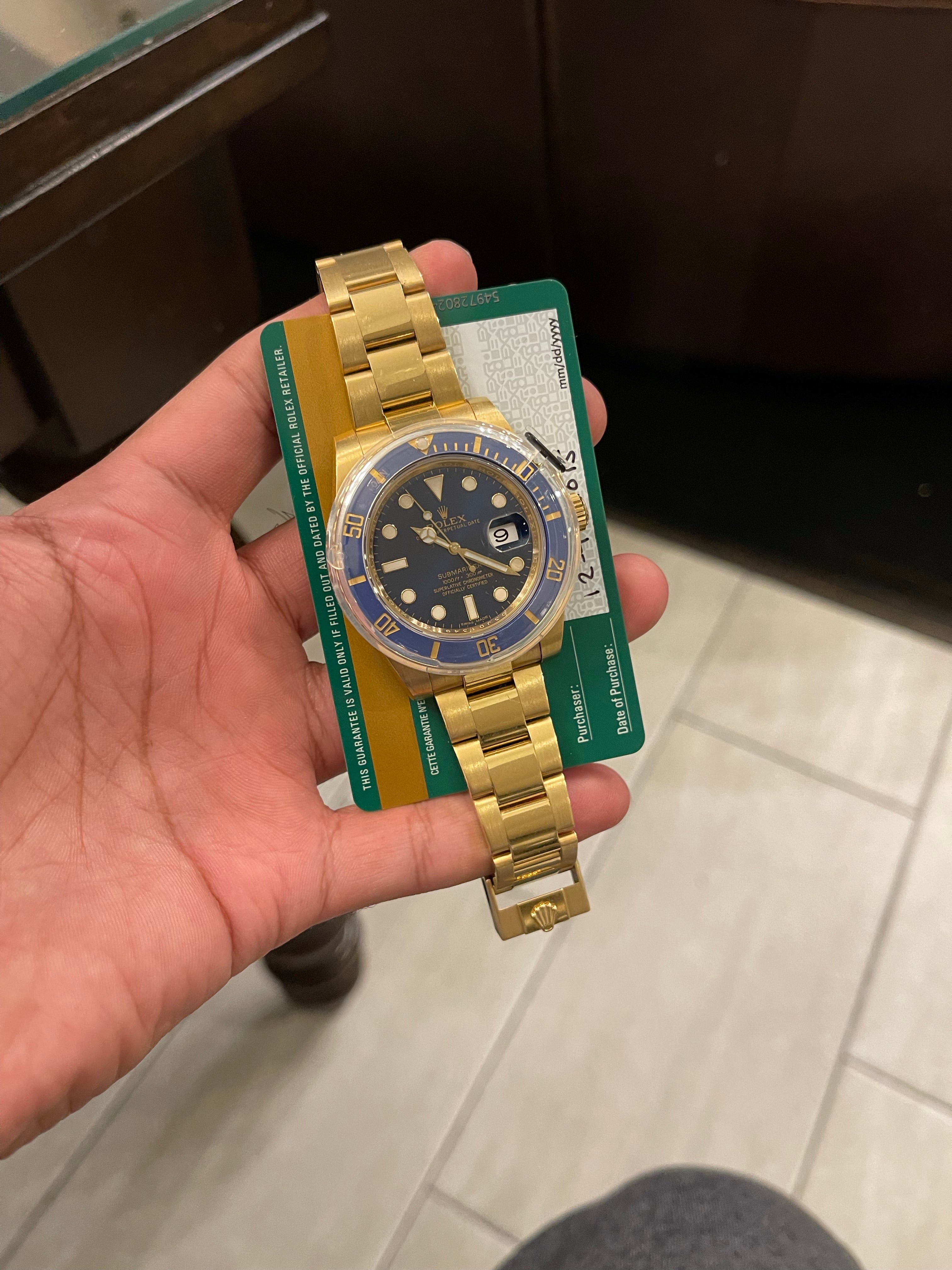 Rolex 116618LB 18k Submariner 40mm Blue Dial Ceramic