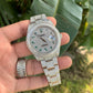 Rolex 126300 41mm Datejust  Honeycomb setting 24 carats Arabic Iced out dial