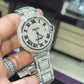 Stainless Steel Cartier 42mm Ballon Bleu De Automatic Watch Fully Iced out