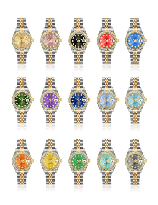 Rolex 26mm Two Tone/Steel Jubilee with diamond Bezel