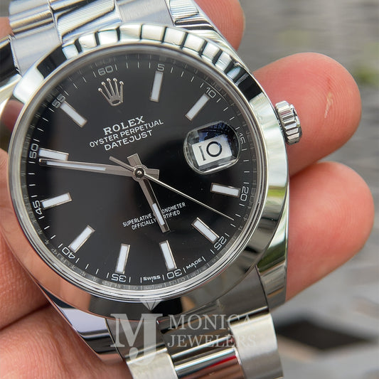 Rolex Datejust 41 Black Dial Oyster Bracelet Men's Watch 126300