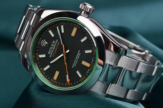 Rolex 116400gv Stainless Steel Milgauss 40mm with green crystal