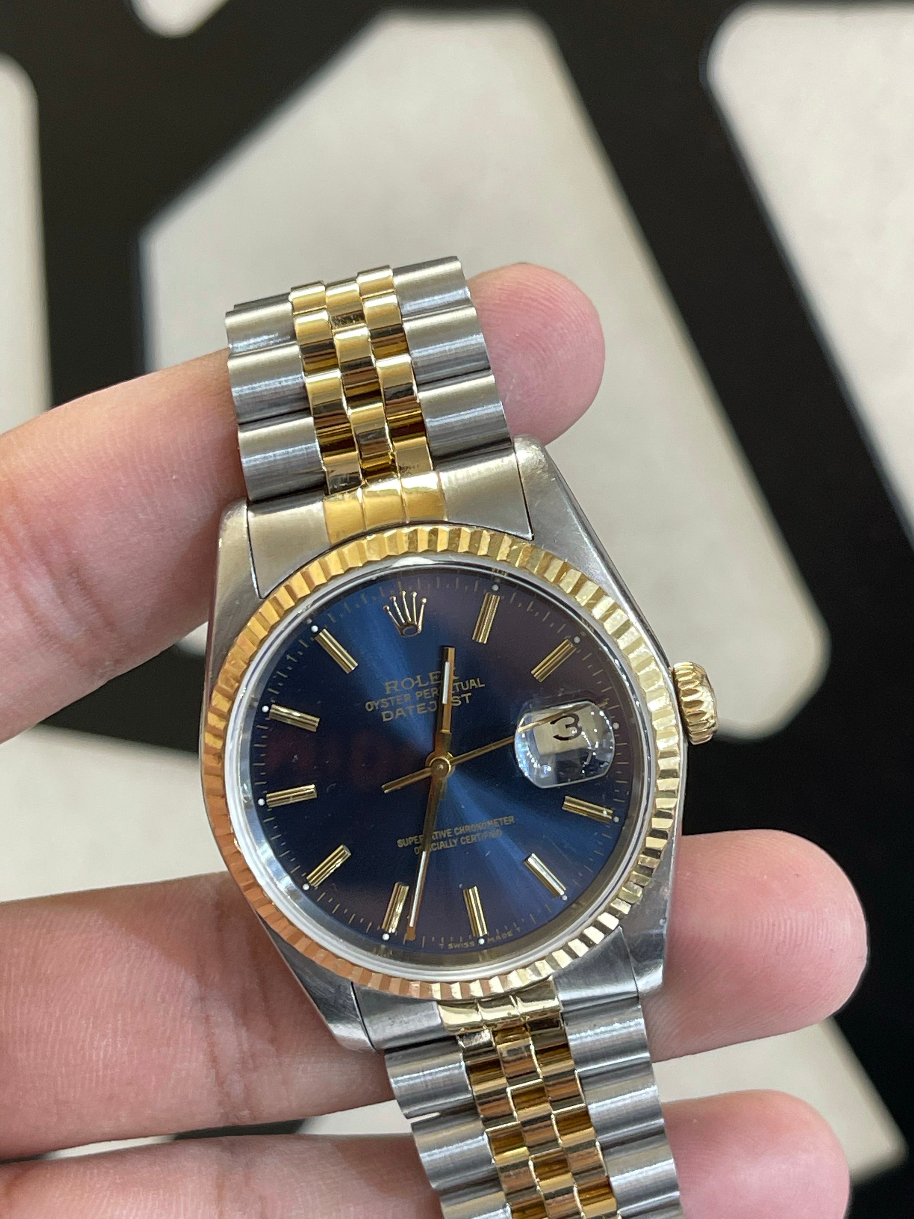 Rolex datejust 2024 16013 blue dial