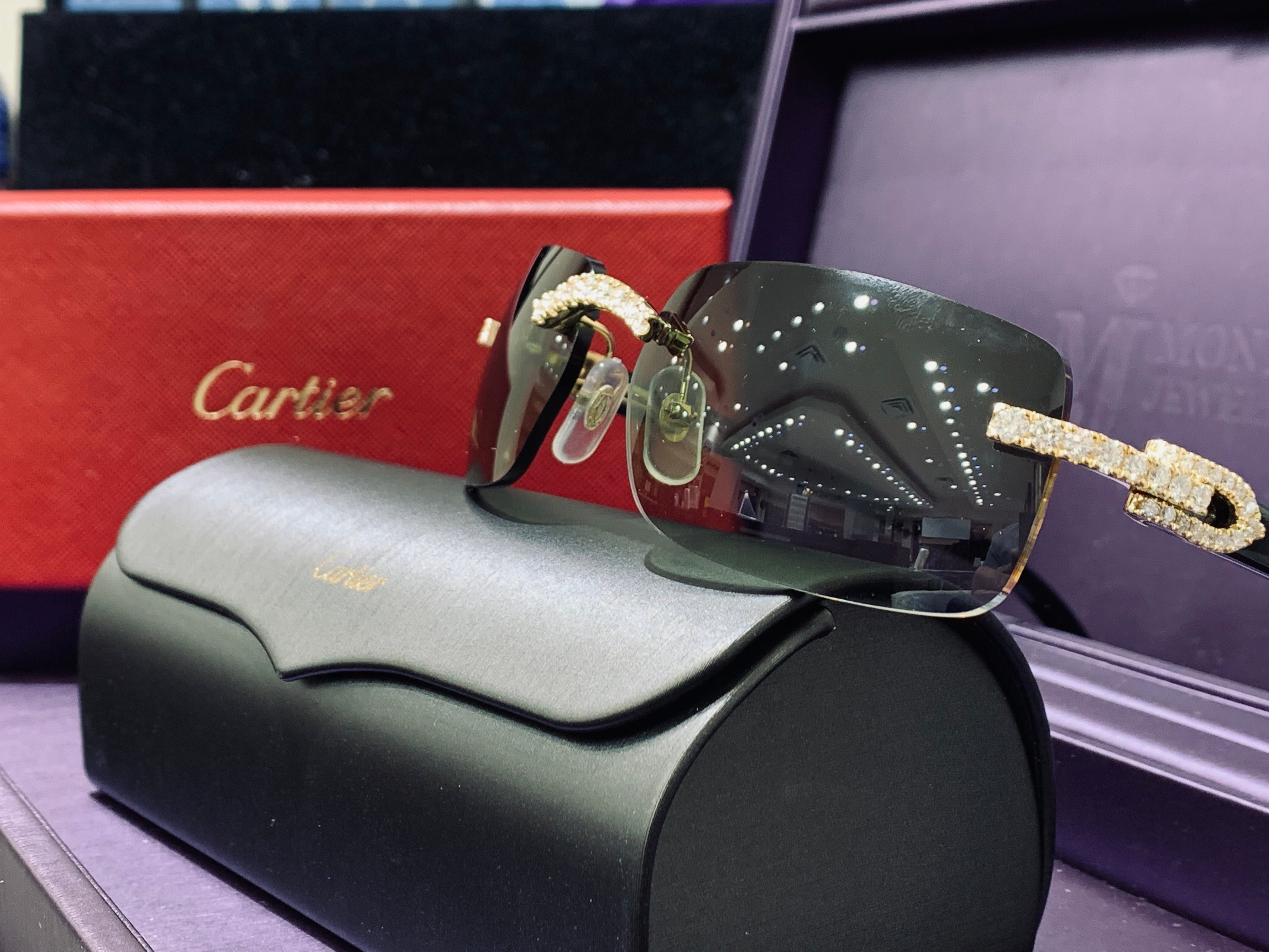 Cartier glasses with diamonds hot sale