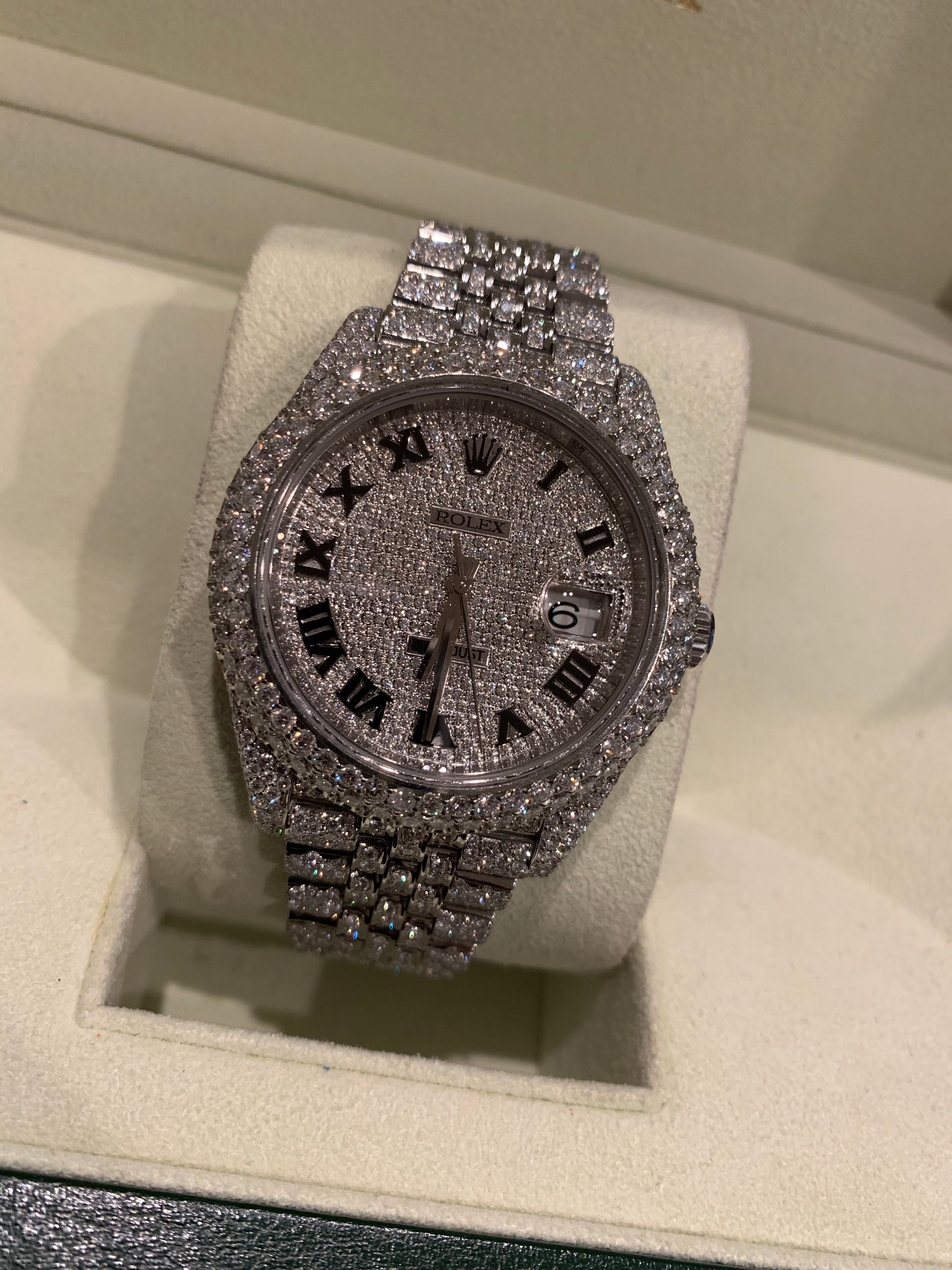 Rolex 126300 41mm Datejust Honeycomb setting Jubilee 20ctw