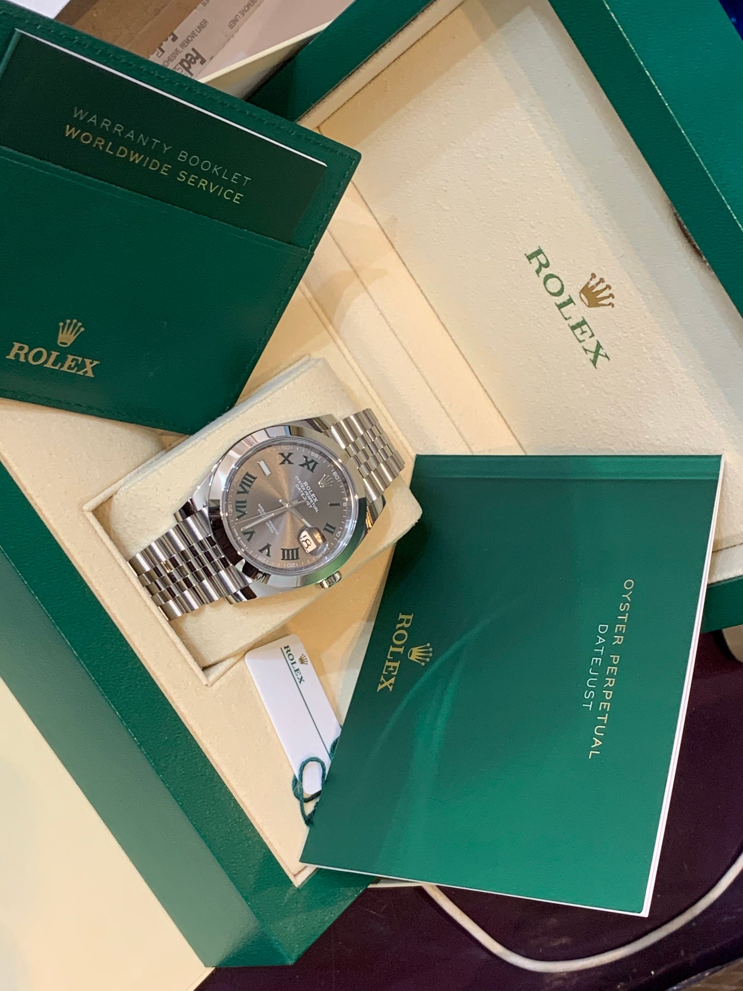 Rolex Datejust 41 Wimbledon Dial Jubilee Bracelet Men's Watch 126300