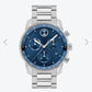 Movado Bold Verso Blue dial Stainless Steel Band 3600740 44mm