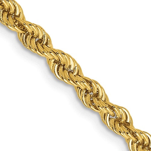 14k yellow gold rope chain 3mm 24inch (jay)