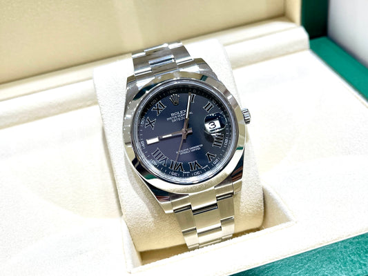 Rolex Datejust II 41mm SS Slate Stick Dial 116300 with card