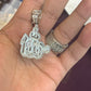 10k white  Gold and diamond Allah 2.20ctw pendant
