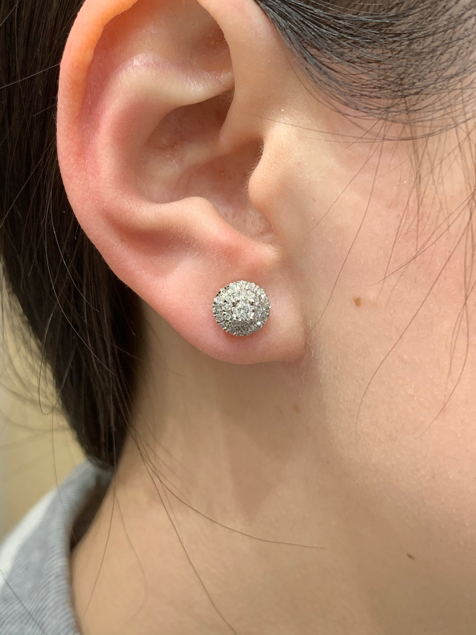 40 point diamond earrings Clearance