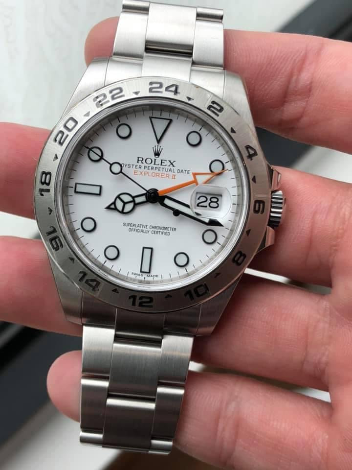 ROLEX EXPLORER SS 42mm II 216570 with Box and card | Monica Jewelers