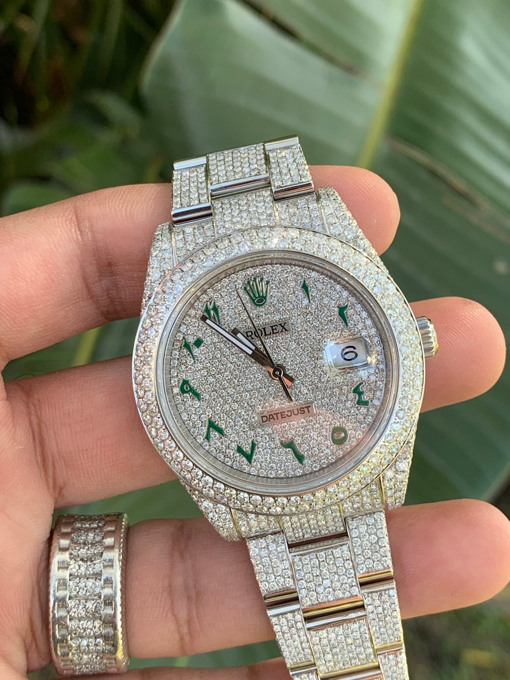 Iced out rolex 41mm Clearance