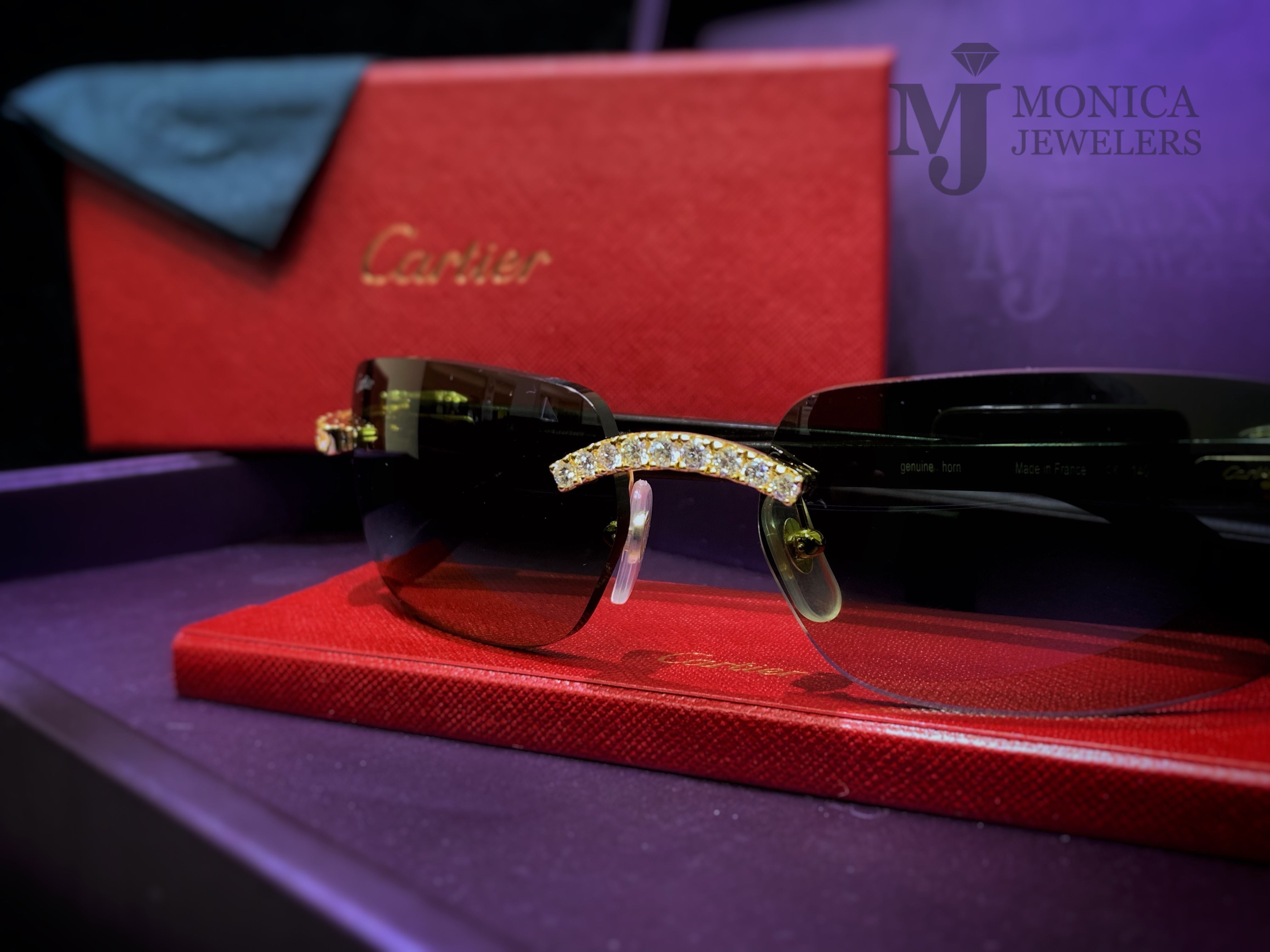 Cartier glasses with diamonds hot sale cheap