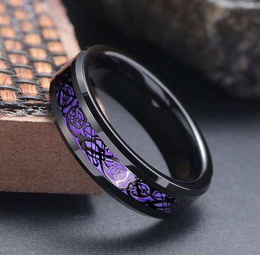 Purple tungsten Ring - 6mm