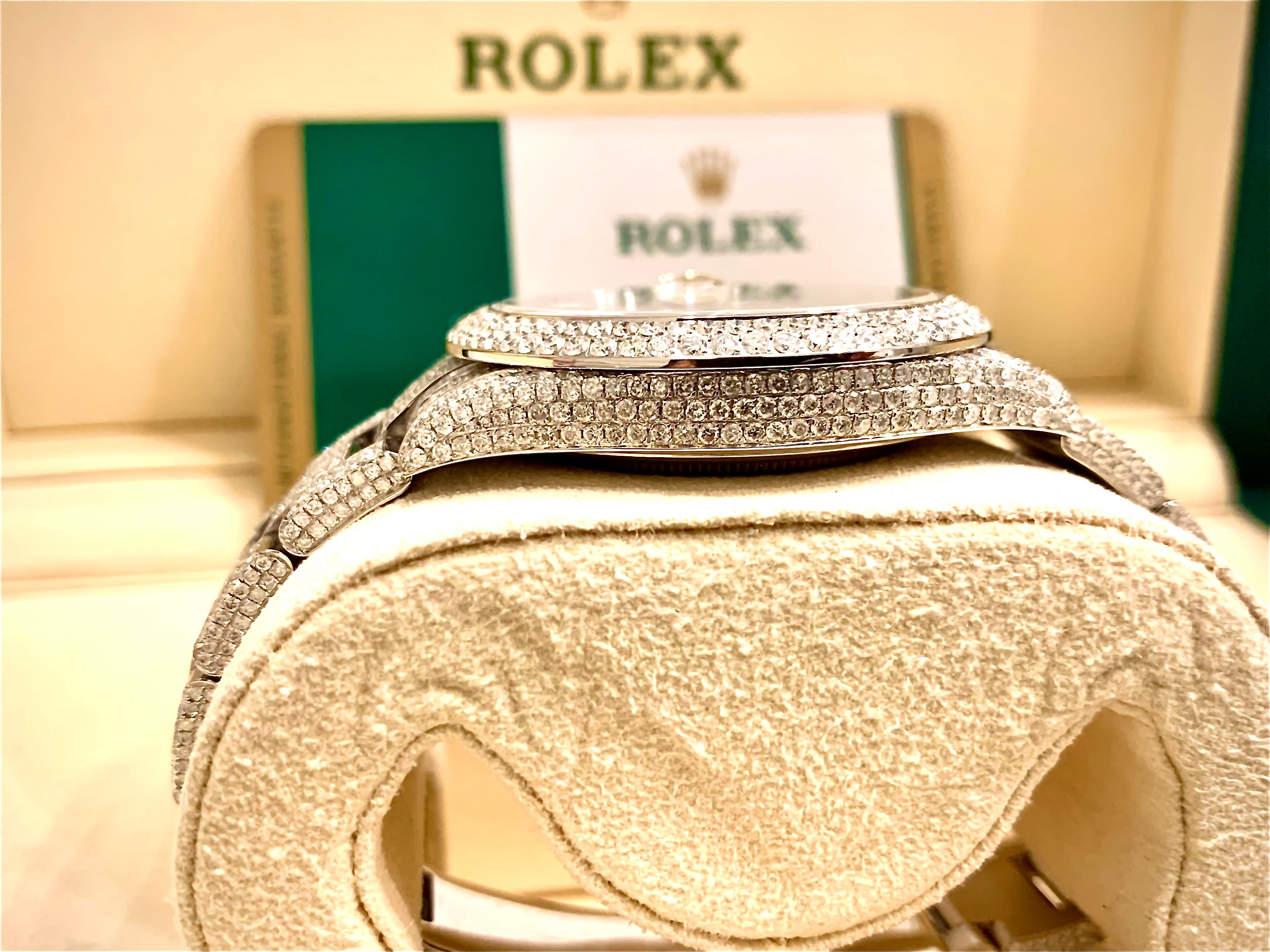 Iced out rolex clearance ring