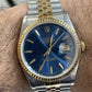 Rolex Datejust 18k Stainless Steel 16233 Blue dial Jubilee band