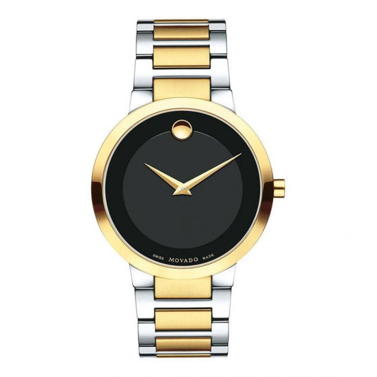 Movado Modern Classic Men's Two-Tone 39.2mm Gold Pvd Finish 0607120