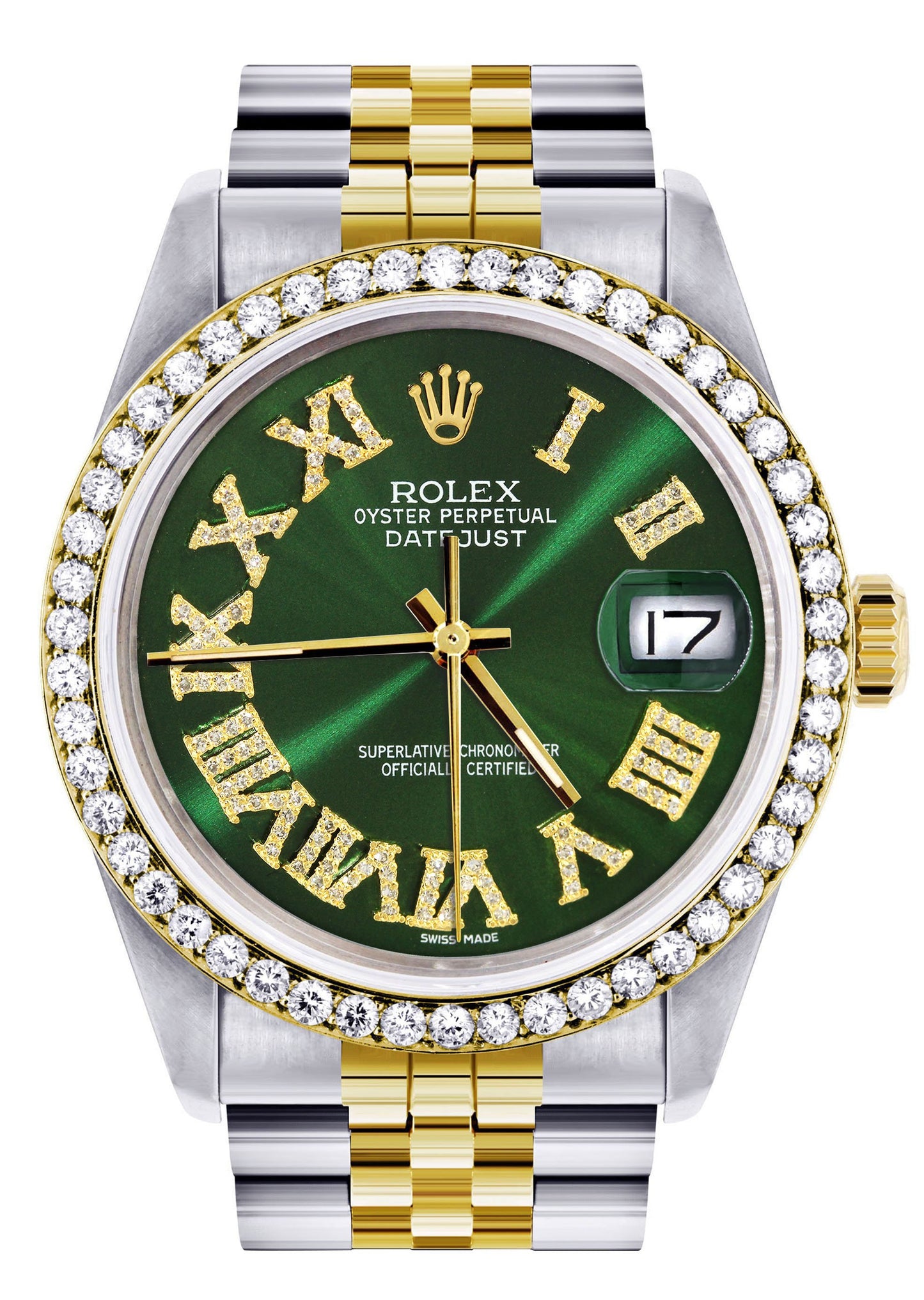 Rolex 16013 18k/Stainless steel Jubilee with diamond Bezel/Fluted