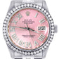 Womens Rolex Datejust Watch 16200 | 36Mm | Light Pink Roman Numeral Dial | Jubilee Band