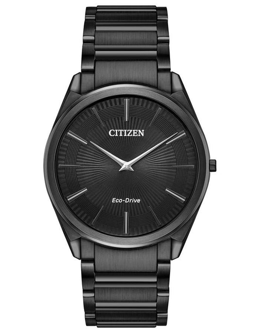 Citizen Stilleto Eco-Drive watch Black Dial and case black bracelet