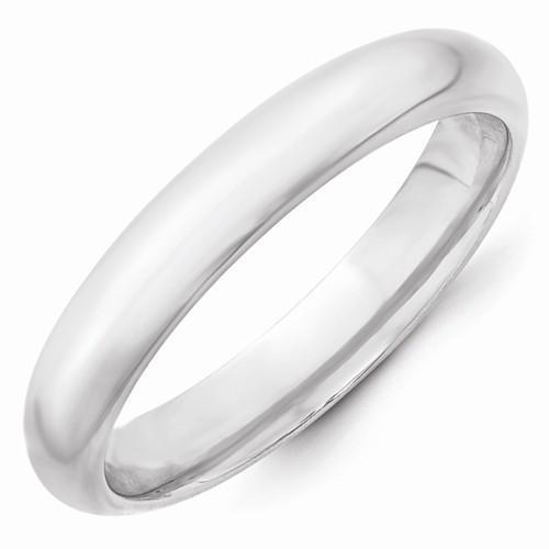 14k White Gold 4mm Standard Comfort Fit Band - AydinsJewelry