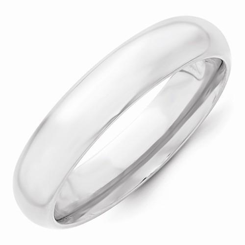 14k White Gold 5mm Standard Comfort Fit Band - AydinsJewelry