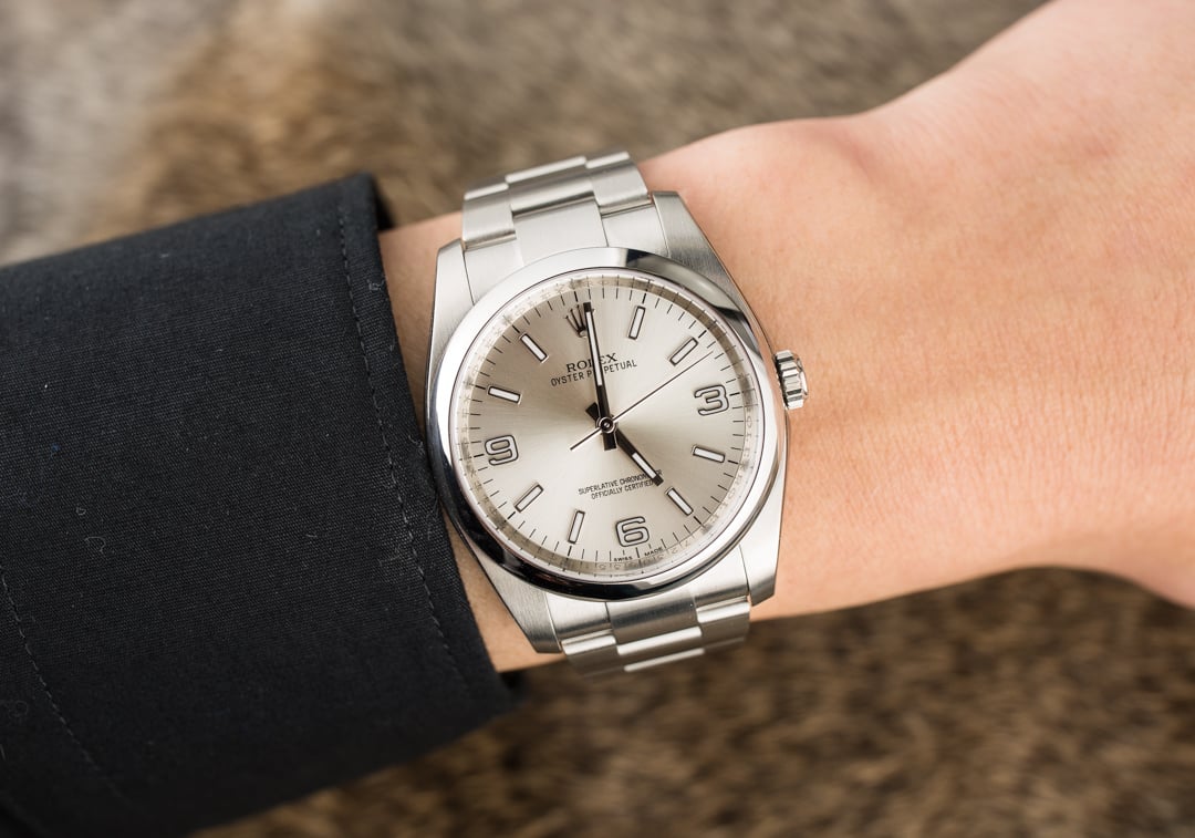 Rolex oyster perpetual discount 36mm silver dial